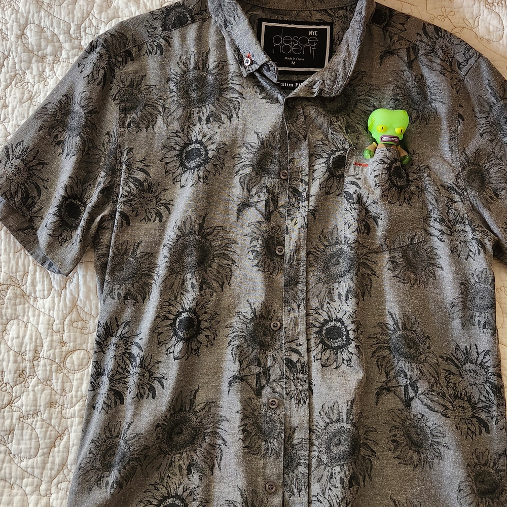 NYC Gray Sunflower Men's Shirt